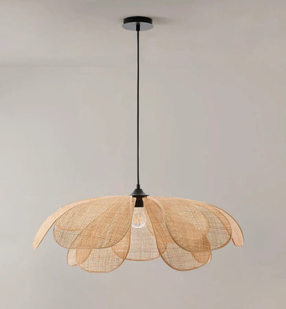 Cefalu flower rattan light fixture