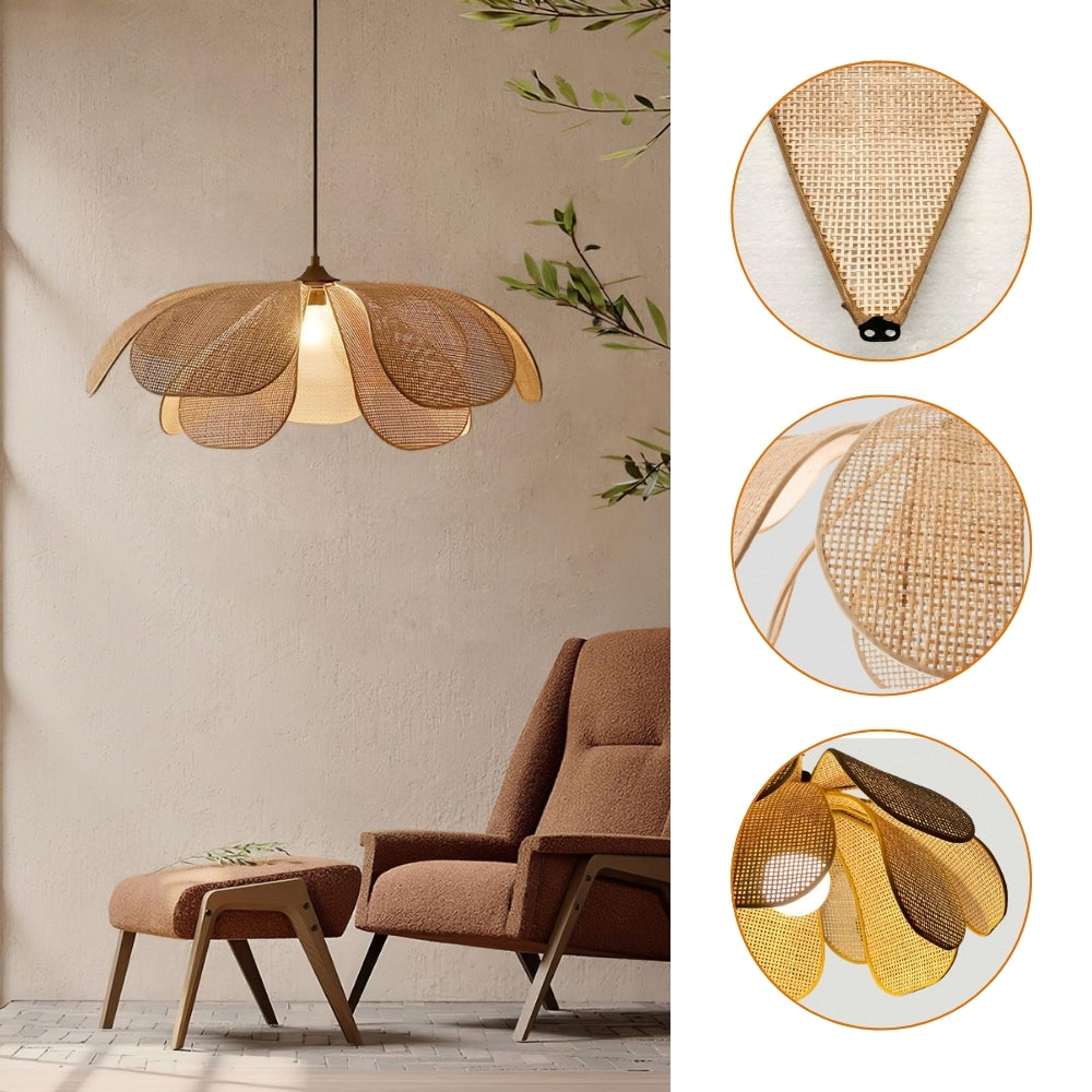 Cefalu rattan flower ceiling light