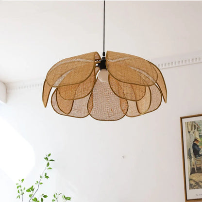 Cefalu rattan flower pendant light shade