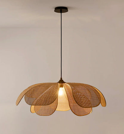 Cefalu rattan flower pendant light