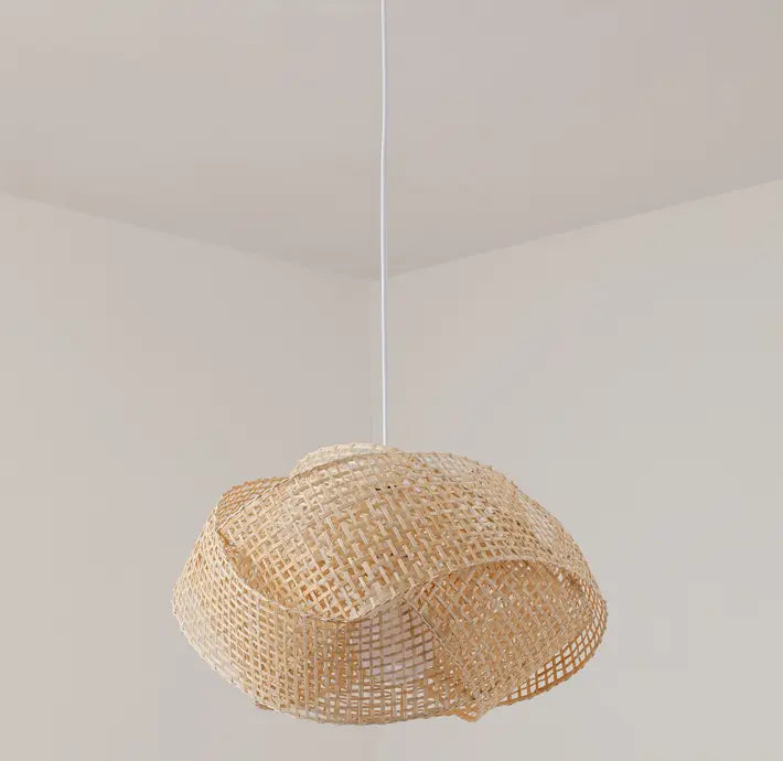 Chaner Single Bamboo Pendant Light Woven Shade