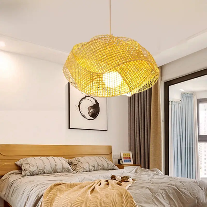 Chaner Single Bamboo Pendant Lights for Bedroom