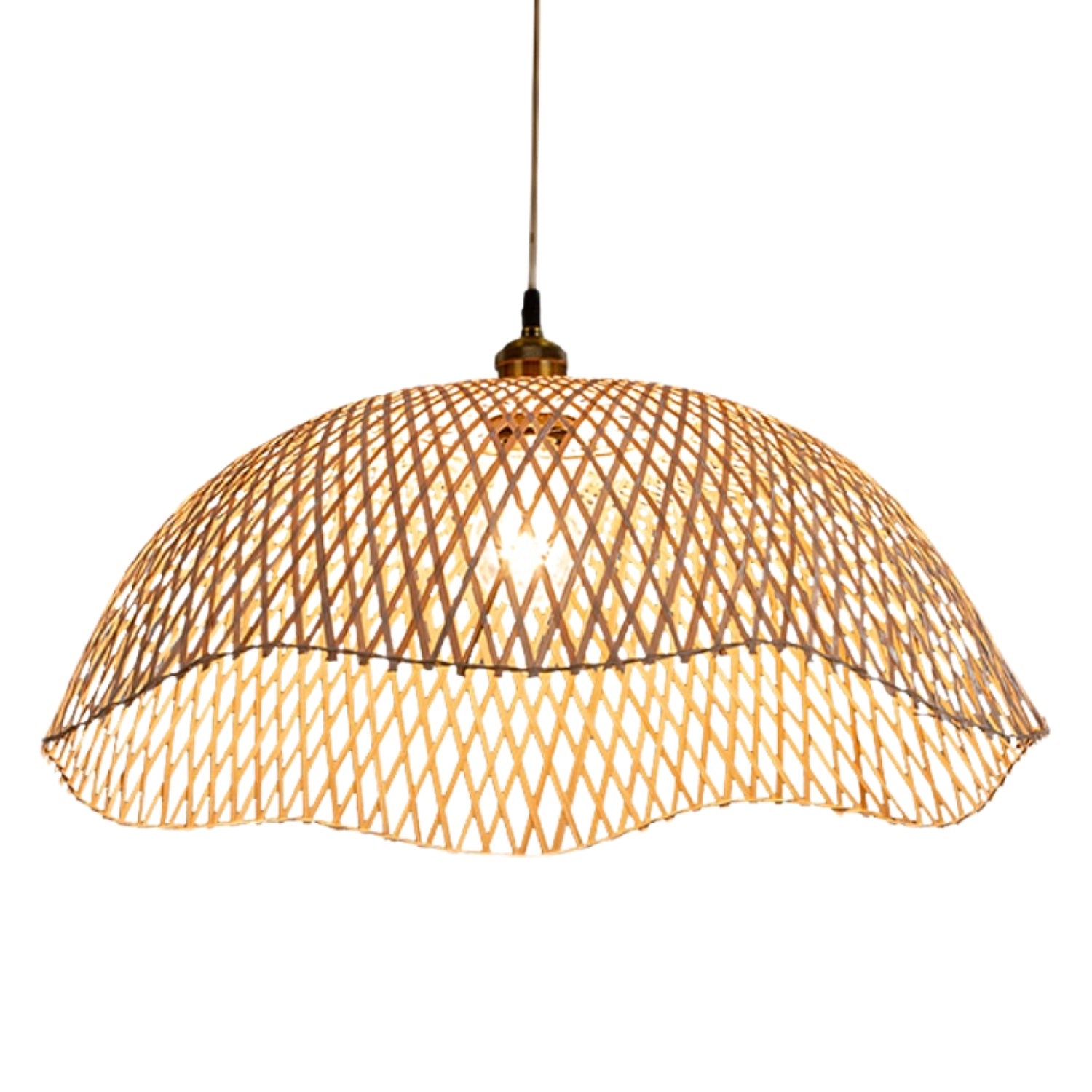 Sinnerlig Black Abstract Woven Bamboo Pendant Light – IndochinaLight