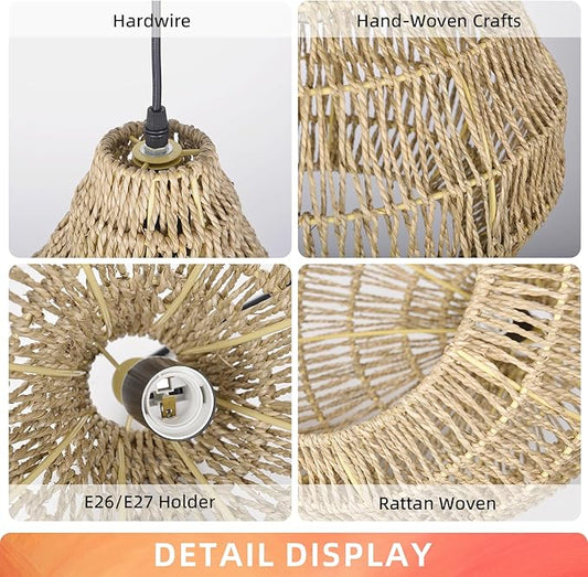 Coco Wabi Sabi Wicker Pendant Light