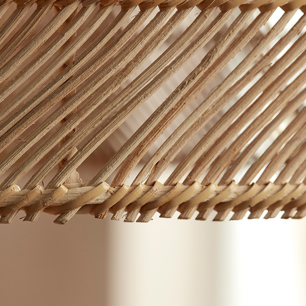 Cocoa Dome Light Woven Rattan Shade