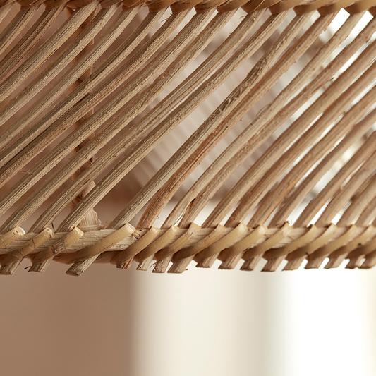 Cocoa Dome Light Woven Rattan Shade
