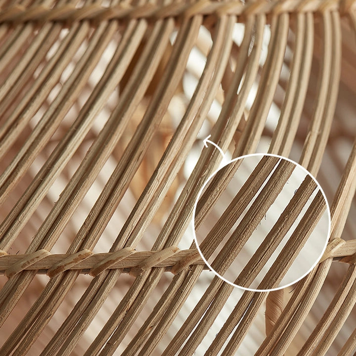 Cocoa Dome Light Woven Shade from Natural Rattan