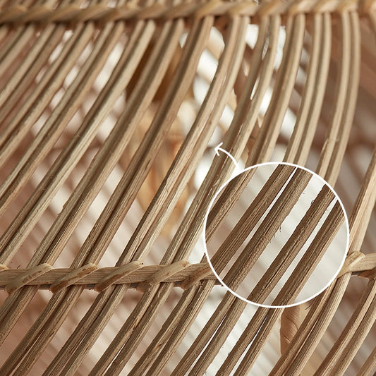 Cocoa Dome Light Woven Shade from Natural Rattan