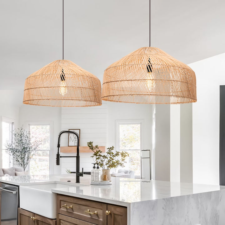 Cocoa Rattan Pendant Light