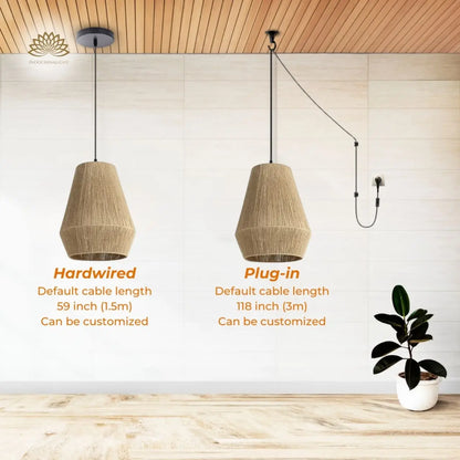Collins Jute Twist Pendant Light's accessories type