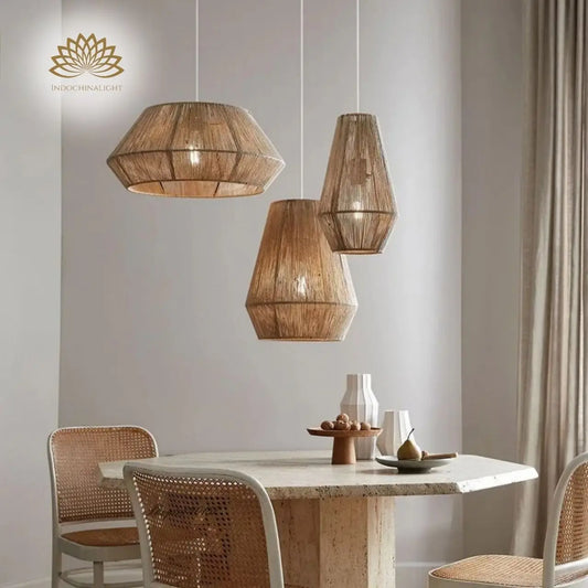 Collins Jute Twist Pendant Light for dining room