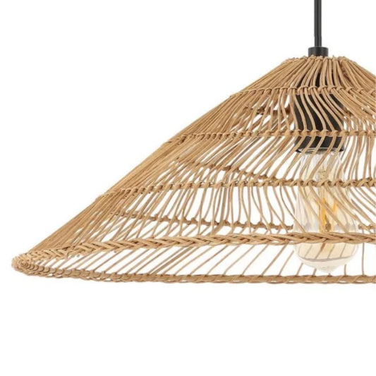 cone rattan pendant light