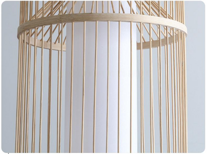 Cylindra Hourglass Bamboo Pendant Light LED