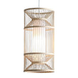 Cylindra Hourglass Bamboo Pendant Light