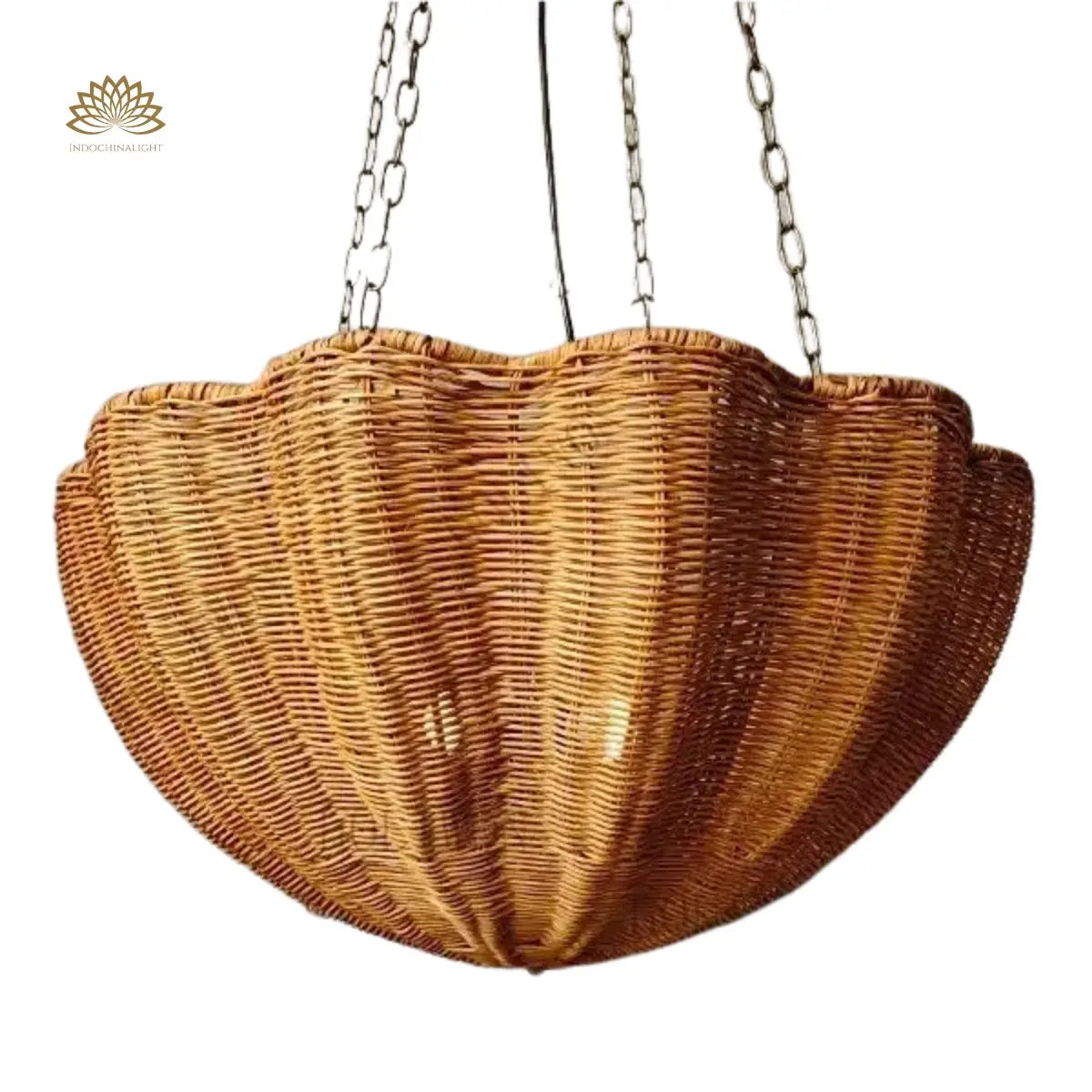 Daisy Flower Wicker Rattan Pendant Light