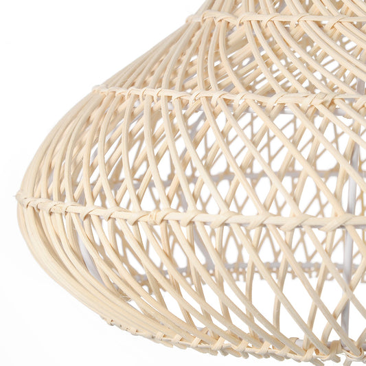Dakota Natural Rattan Dome Pendant Light Woven Shade