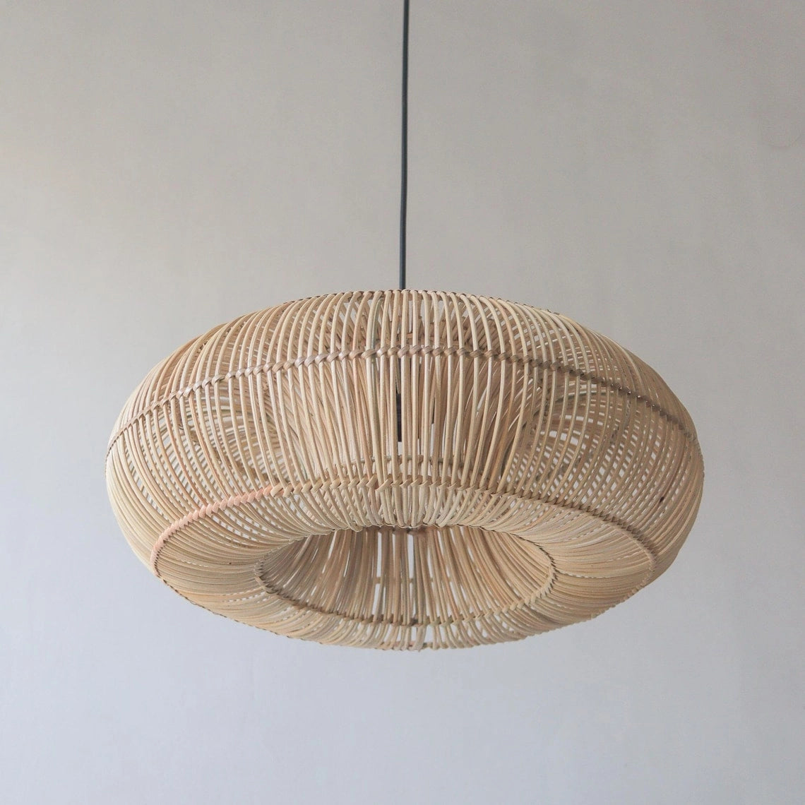 Donut Round Rattan Hanging Light