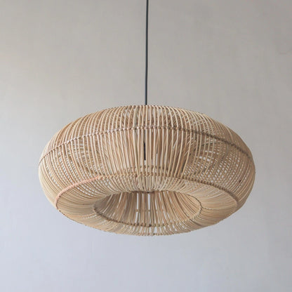 Donut Round Rattan Hanging Light
