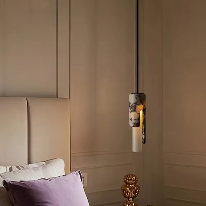 Dover Alabaster Marble Pendant Light - Handcrafted Wabi Sabi Pendant Light | IndochinaLight