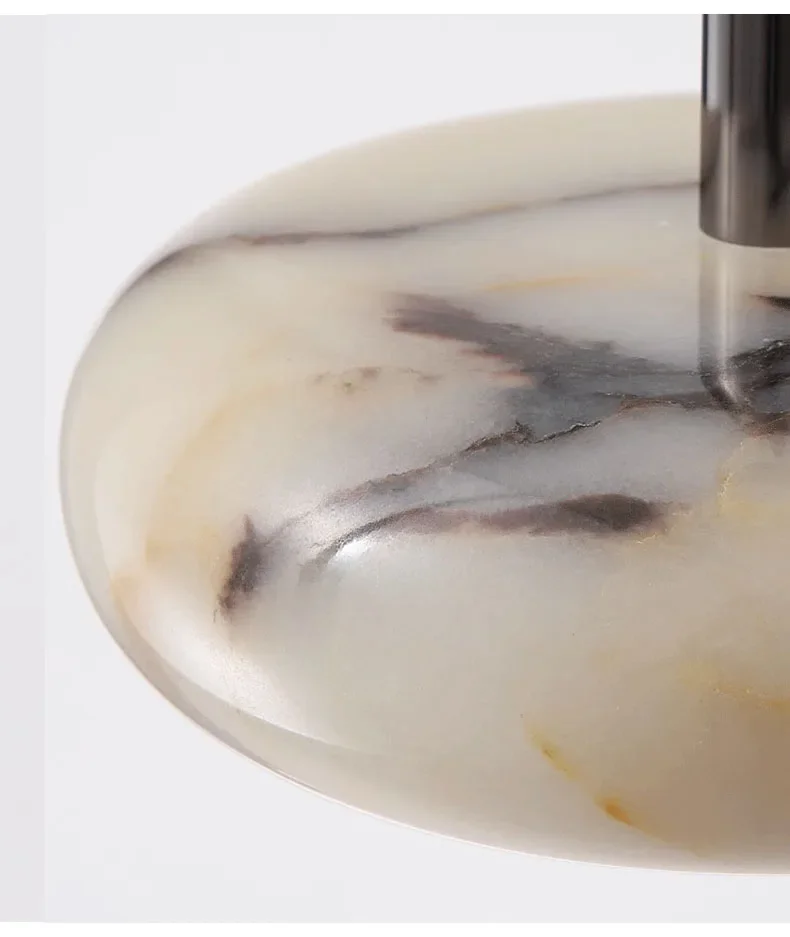 Vitrella Alabaster Luna Marble Pendant Light - Lifestyle & Artisan Detail Angle 9 | IndochinaLight