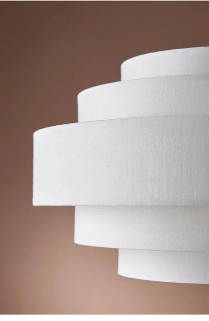 Dumora Wabi Sabi White Nordic Fabric Pendant Light - Lifestyle & Artisan Detail Angle 11 | IndochinaLight