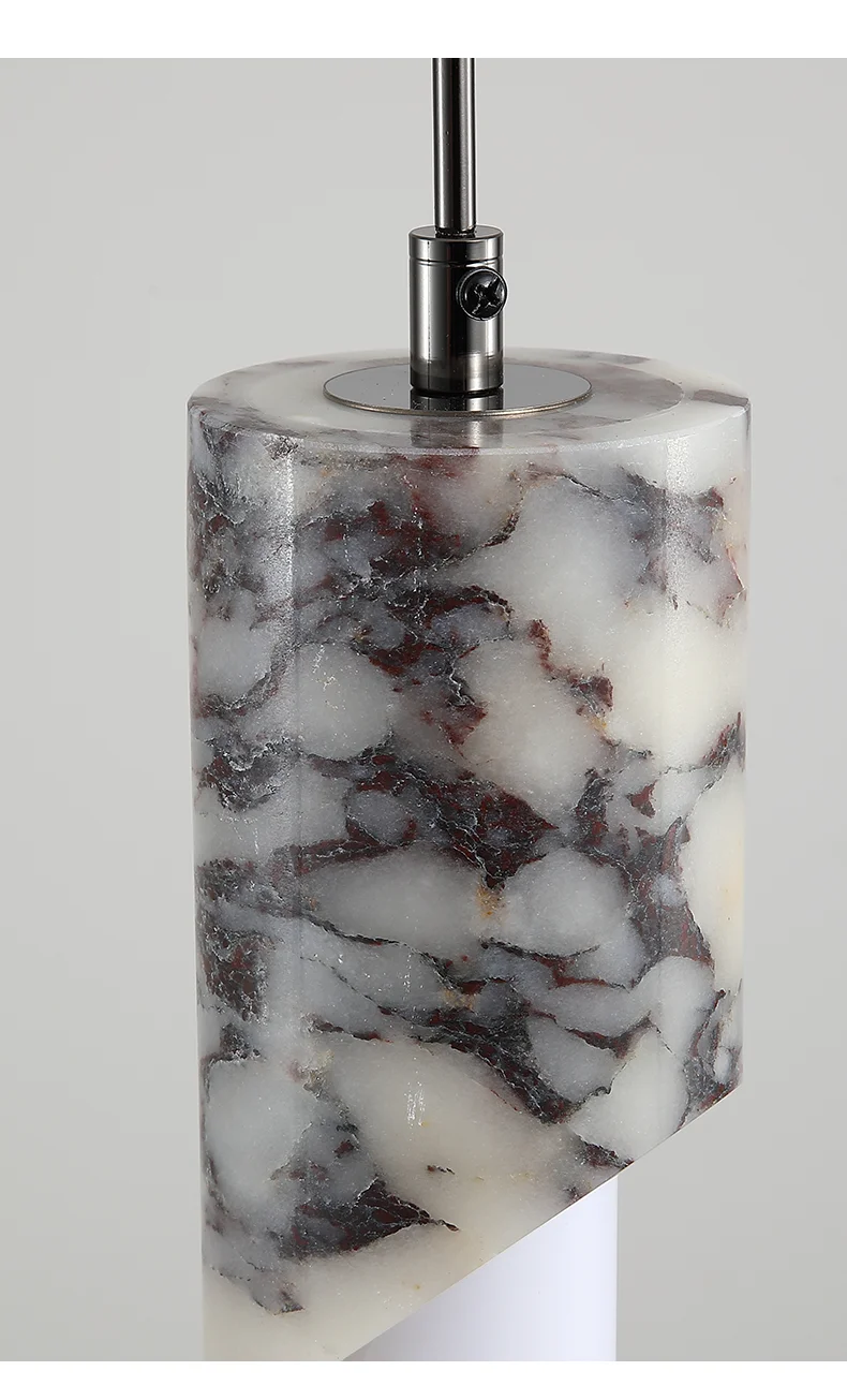 Lampatron Marble Cylinder LED Pendant Light - Lifestyle & Artisan Detail Angle 9 | IndochinaLight