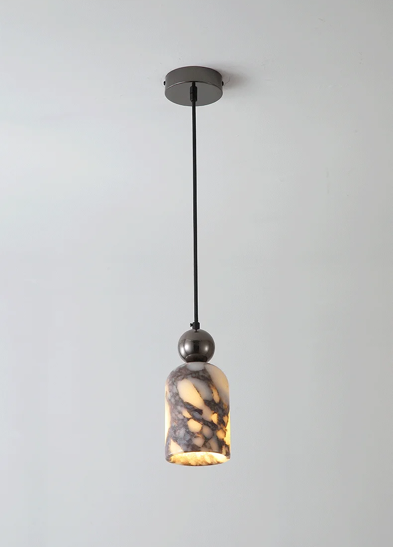 Lionel Nordic Art Bell Marble Pendant Light - Lifestyle & Artisan Detail Angle 10 | IndochinaLight