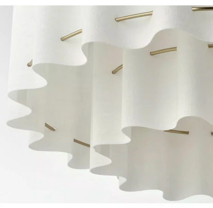 StockHolm 2025 Nordic White Fabric Pendant Light - Lifestyle & Artisan Detail Angle 4 | IndochinaLight