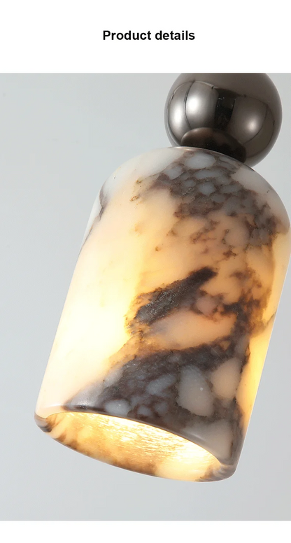 Lionel Nordic Art Bell Marble Pendant Light - Lifestyle & Artisan Detail Angle 3 | IndochinaLight