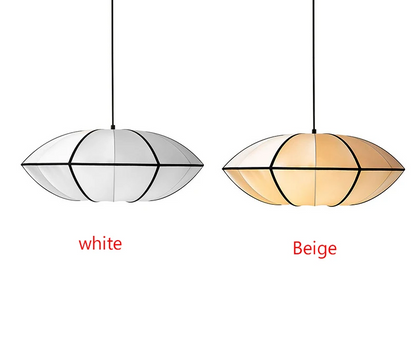 Bombori UFO Wabi-Sabi Silk Pendant Light - Lifestyle & Artisan Detail Angle 10 | IndochinaLight