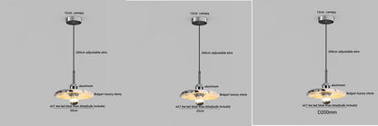 Round Zat Disc Marble Pendant Light - Lifestyle & Artisan Detail Angle 8 | IndochinaLight