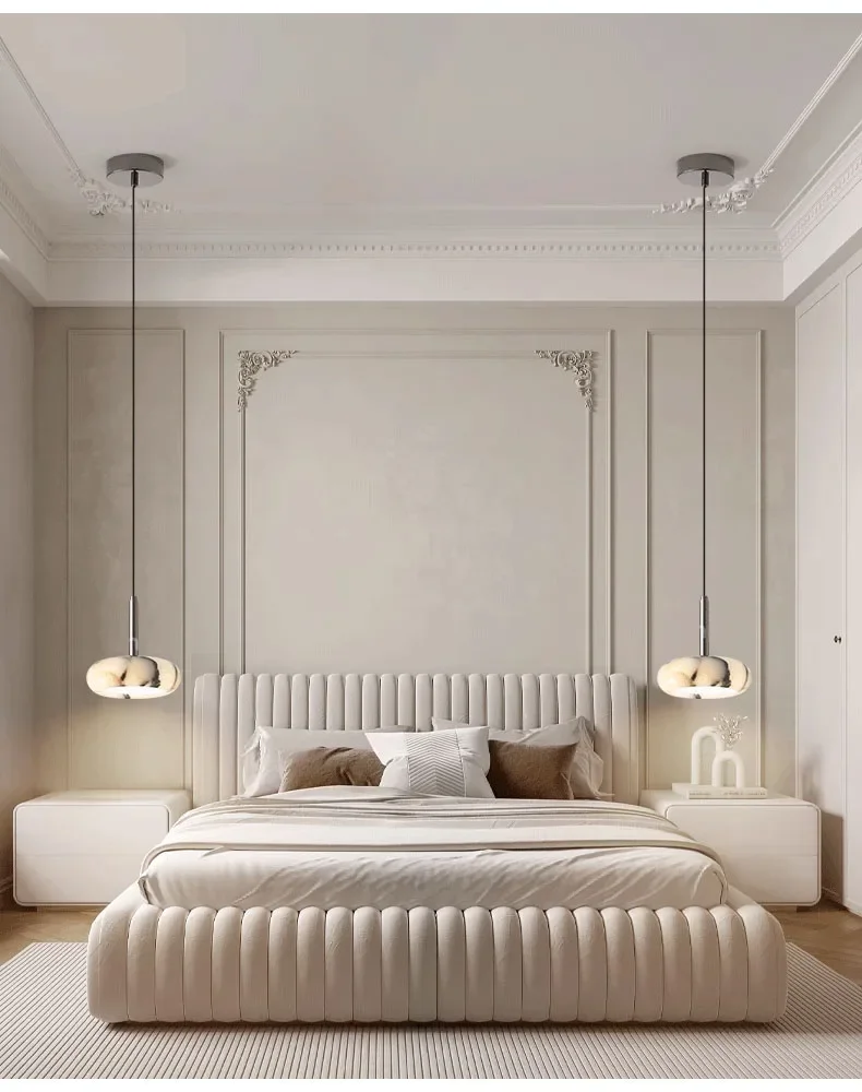 Vitrella Alabaster Luna Marble Pendant Light - Lifestyle & Artisan Detail Angle 7 | IndochinaLight