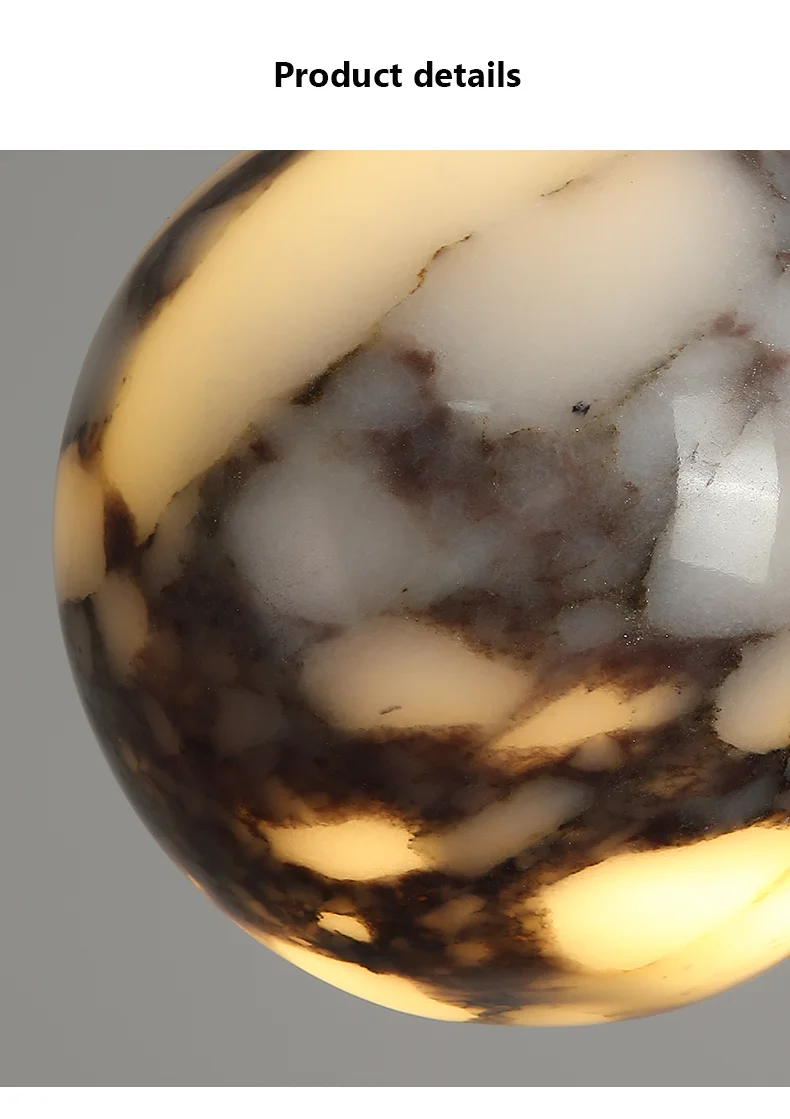 Oneta Minimalist Marble Pendant Light - Lifestyle & Artisan Detail Angle 5 | IndochinaLight