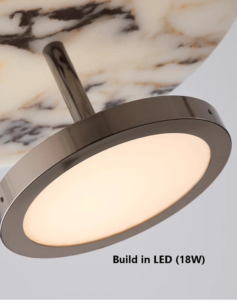 Noctra Double-Disc Marble Pendant Light - Lifestyle & Artisan Detail Angle 5 | IndochinaLight