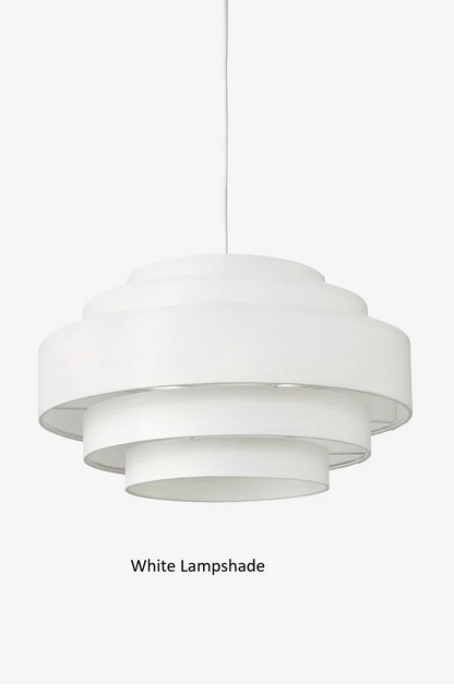 Dumora Wabi Sabi White Nordic Fabric Pendant Light - Lifestyle & Artisan Detail Angle 10 | IndochinaLight