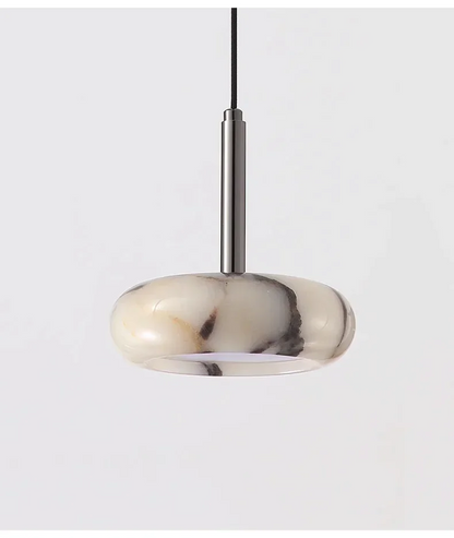 Vitrella Alabaster Luna Marble Pendant Light - Lifestyle & Artisan Detail Angle 10 | IndochinaLight