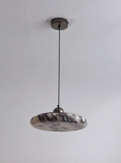 Farno Luxury Black Marble Pendant Light - Lifestyle & Artisan Detail Angle 7 | IndochinaLight