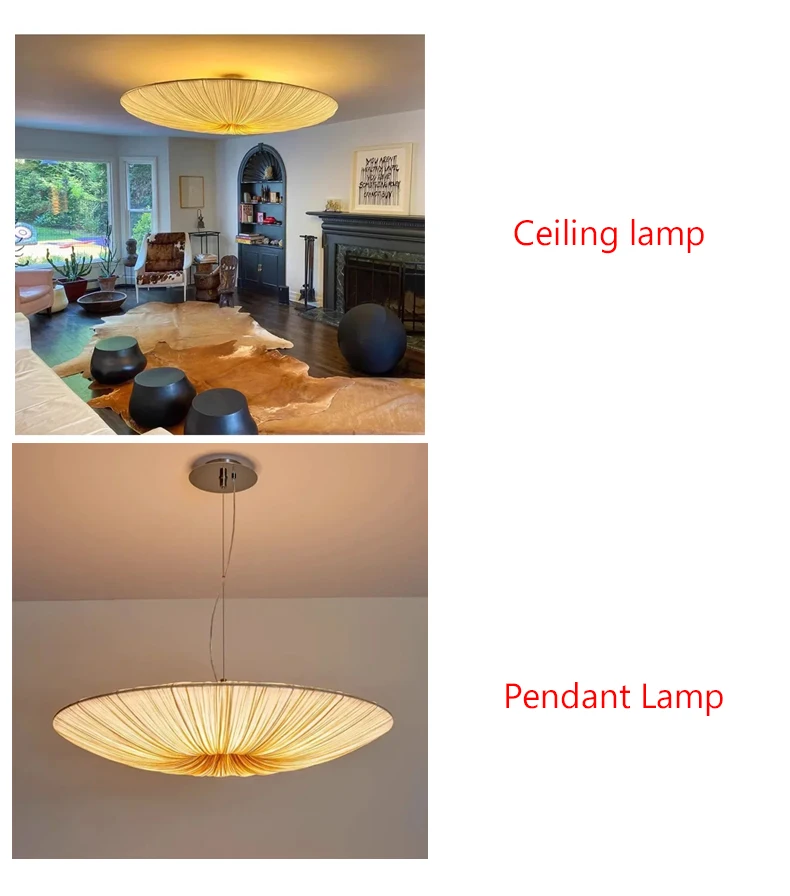 Gu Lousi Japanese Wabi Sabi Cloth Pendant Light - Lifestyle & Artisan Detail Angle 8 | IndochinaLight