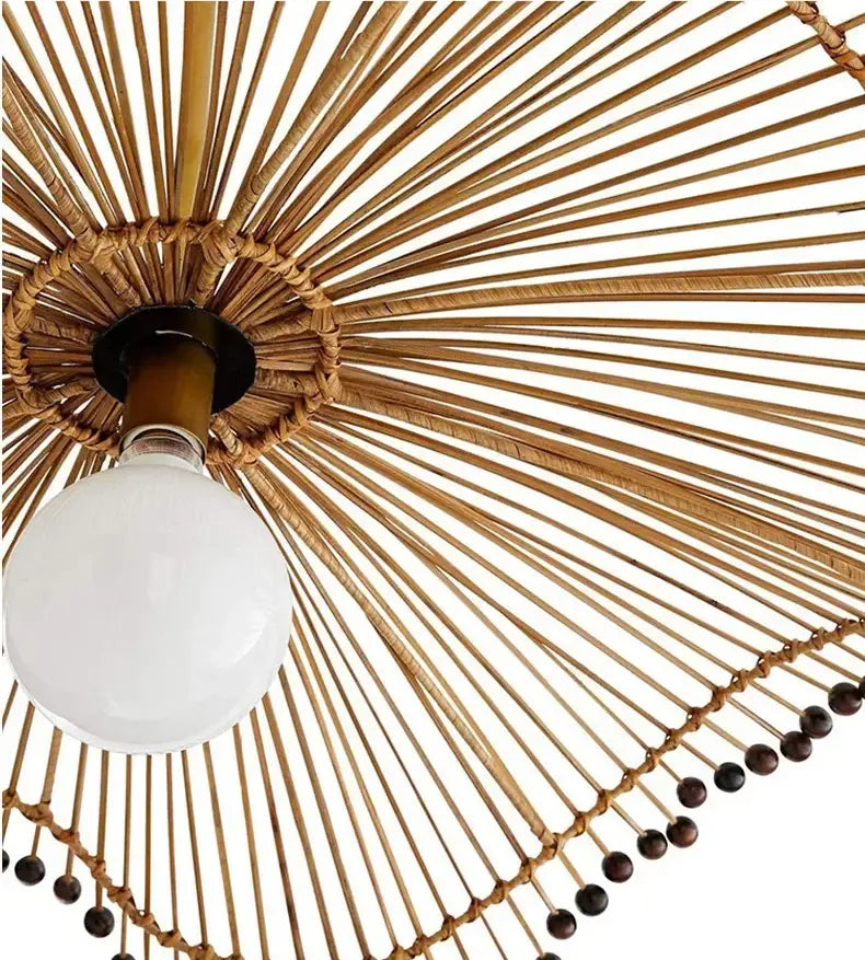 Arteriors Waverly Brown Rattan Pendant Light