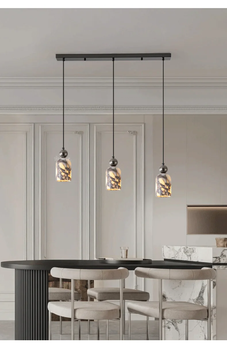 Lionel Nordic Art Bell Marble Pendant Light - Lifestyle & Artisan Detail Angle 7 | IndochinaLight