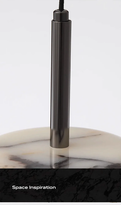 Vitrella Alabaster Luna Marble Pendant Light - Lifestyle & Artisan Detail Angle 11 | IndochinaLight