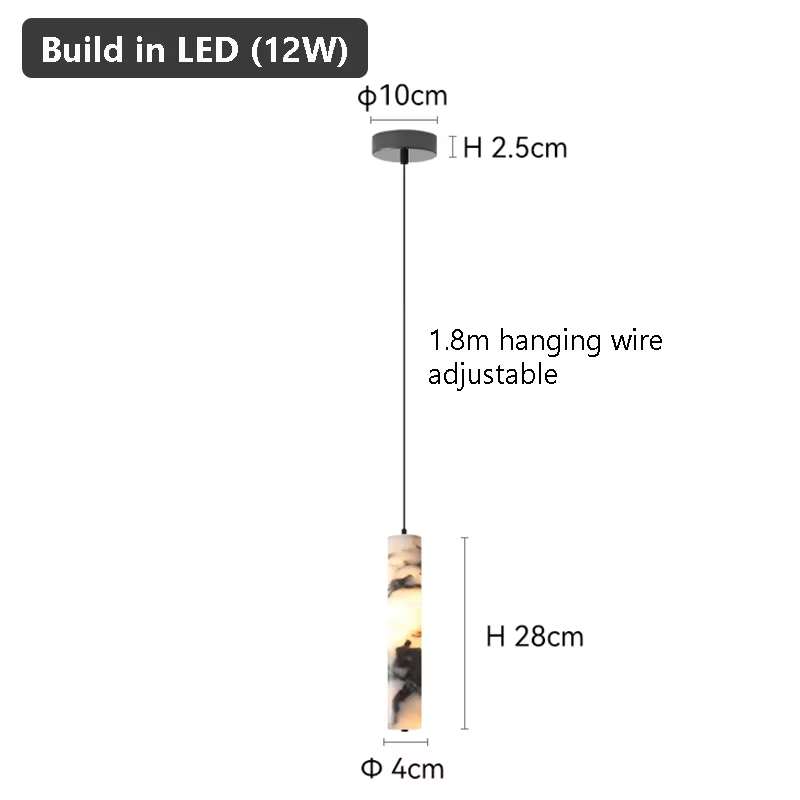 Rayvia Cylinder Alabaster Marble Pendant Light - Lifestyle & Artisan Detail Angle 17 | IndochinaLight