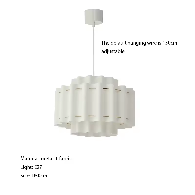 StockHolm 2025 Nordic White Fabric Pendant Light - Lifestyle & Artisan Detail Angle 12 | IndochinaLight