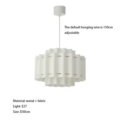 StockHolm 2025 Nordic White Fabric Pendant Light - Lifestyle & Artisan Detail Angle 12 | IndochinaLight