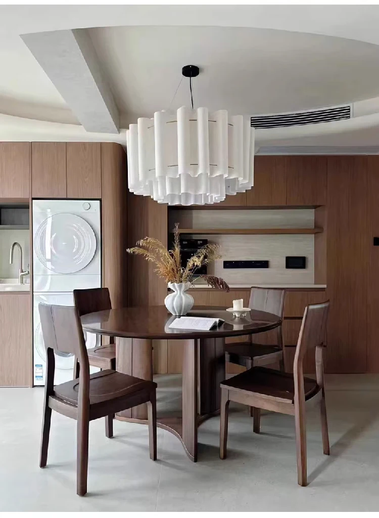 StockHolm 2025 Nordic White Fabric Pendant Light - Lifestyle & Artisan Detail Angle 3 | IndochinaLight