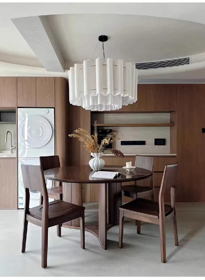 StockHolm 2025 Nordic White Fabric Pendant Light - Lifestyle & Artisan Detail Angle 3 | IndochinaLight