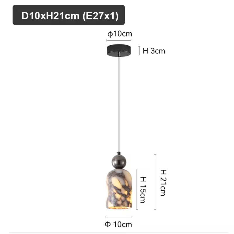 Lionel Nordic Art Bell Marble Pendant Light - Lifestyle & Artisan Detail Angle 11 | IndochinaLight
