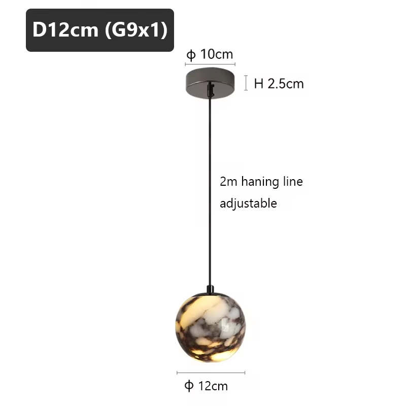 Oneta Minimalist Marble Pendant Light - Lifestyle & Artisan Detail Angle 9 | IndochinaLight