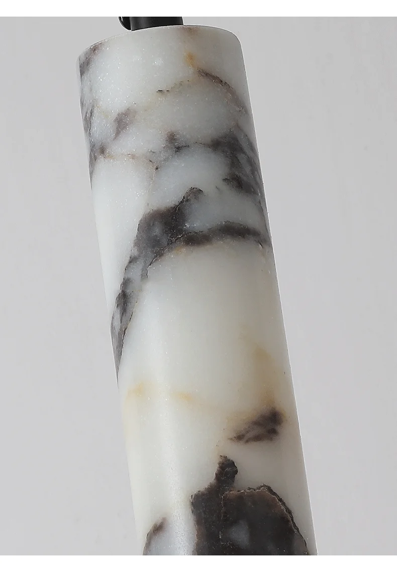 Rayvia Cylinder Alabaster Marble Pendant Light - Lifestyle & Artisan Detail Angle 11 | IndochinaLight