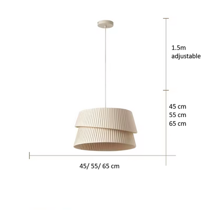 Westwing Nyla Nordic Cream Fabric Pendant Light - Lifestyle & Artisan Detail Angle 10 | IndochinaLight